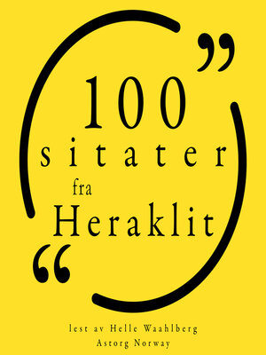 cover image of 100 sitater fra Heraclitus